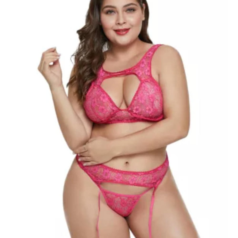 PINK LINGERIE SET SIZE 16